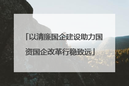 以清廉国企建设助力国资国企改革行稳致远