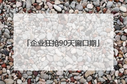 企业狂抢90天窗口期