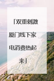 双重刺激厦门线下家电消费热起来