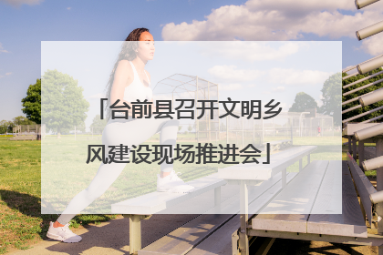 台前县召开文明乡风建设现场推进会
