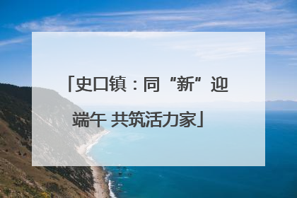 史口镇：同“新”迎端午 共筑活力家