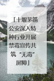 十堰茅箭公安深入特种行业开展禁毒宣传共筑“无毒”屏障