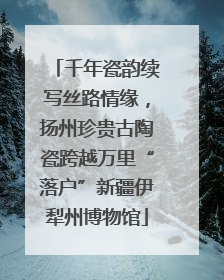 千年瓷韵续写丝路情缘，扬州珍贵古陶瓷跨越万里“落户”新疆伊犁州博物馆