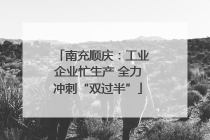 南充顺庆：工业企业忙生产 全力冲刺“双过半”