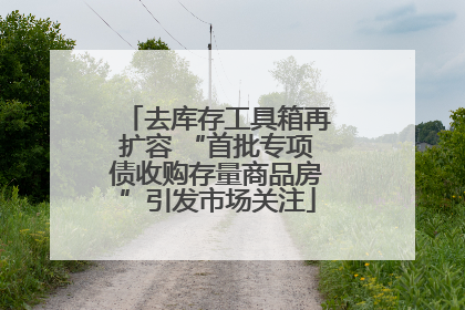 去库存工具箱再扩容 “首批专项债收购存量商品房”引发市场关注