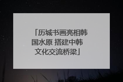 历城书画亮相韩国水原 搭建中韩文化交流桥梁