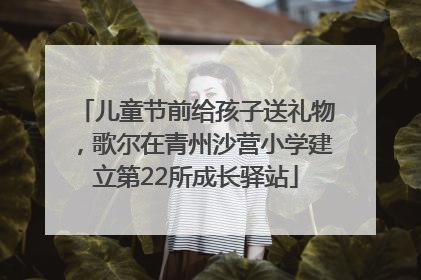 儿童节前给孩子送礼物，歌尔在青州沙营小学建立第22所成长驿站