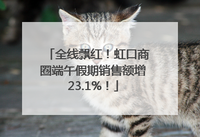 全线飘红！虹口商圈端午假期销售额增23.1%！