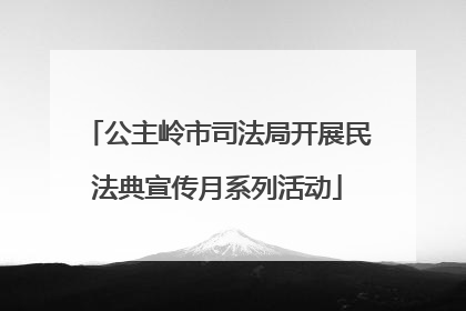 公主岭市司法局开展民法典宣传月系列活动
