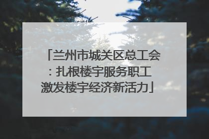 兰州市城关区总工会：扎根楼宇服务职工 激发楼宇经济新活力