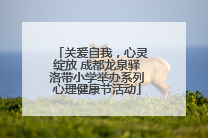 关爱自我，心灵绽放 成都龙泉驿洛带小学举办系列心理健康节活动
