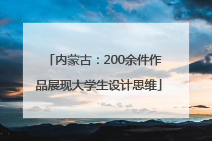 内蒙古：200余件作品展现大学生设计思维