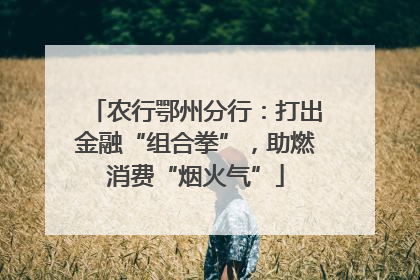 农行鄂州分行：打出金融“组合拳”，助燃消费“烟火气”