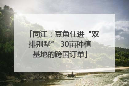 同江：豆角住进“双排别墅” 30亩种植基地的跨国订单