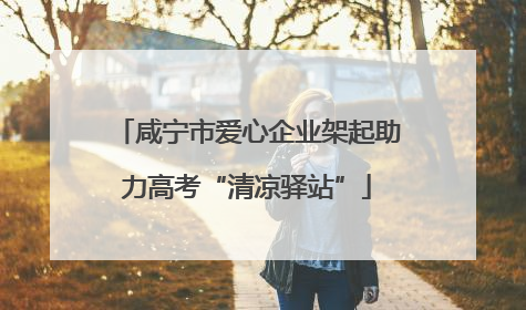 咸宁市爱心企业架起助力高考“清凉驿站”