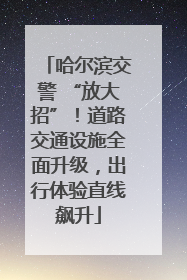 哈尔滨交警 “放大招”！道路交通设施全面升级，出行体验直线飙升