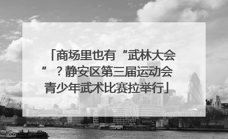 商场里也有“武林大会”？静安区第三届运动会青少年武术比赛拉举行
