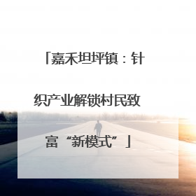 嘉禾坦坪镇：针织产业解锁村民致富“新模式”