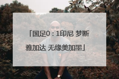 国足0∶1印尼 梦断雅加达 无缘美加墨