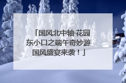 国风北中轴·花园东小口之端午奇妙游国风盛宴来袭！