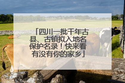 四川一批千年古县、古镇拟入地名保护名录！快来看有没有你的家乡