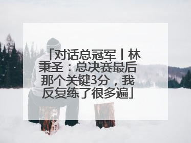 对话总冠军丨林秉圣：总决赛最后那个关键3分，我反复练了很多遍