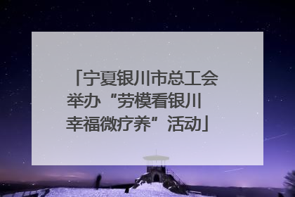 宁夏银川市总工会举办“劳模看银川 幸福微疗养”活动