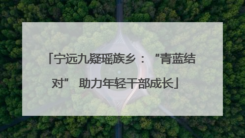宁远九疑瑶族乡：“青蓝结对” 助力年轻干部成长