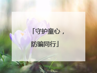 守护童心，防骗同行