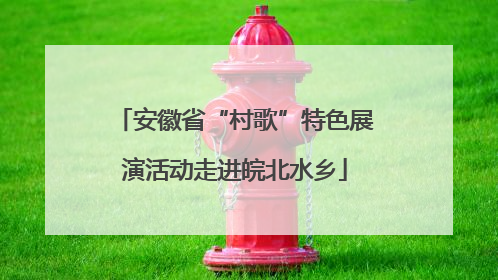 安徽省“村歌”特色展演活动走进皖北水乡