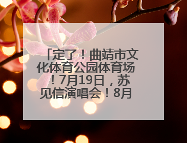 定了！曲靖市文化体育公园体育场！7月19日，苏见信演唱会！8月16日，萧敬腾演唱会！