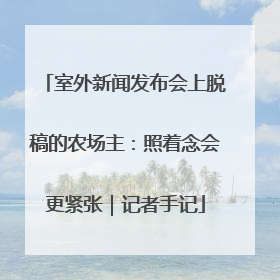 室外新闻发布会上脱稿的农场主：照着念会更紧张｜记者手记
