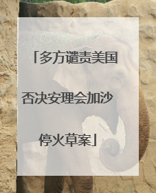 多方谴责美国否决安理会加沙停火草案