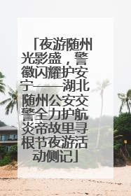 夜游随州光影盛，警徽闪耀护安宁——湖北随州公安交警全力护航炎帝故里寻根节夜游活动侧记