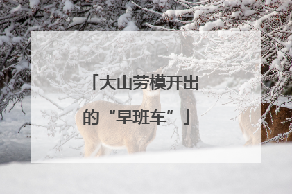 大山劳模开出的“早班车”