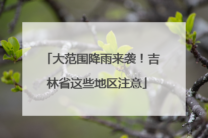 大范围降雨来袭！吉林省这些地区注意