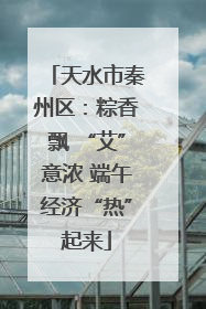 天水市秦州区：粽香飘 “艾”意浓 端午经济“热”起来