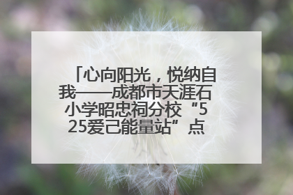 心向阳光，悦纳自我——成都市天涯石小学昭忠祠分校“525爱己能量站”点亮孩子心灵之旅