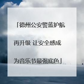 德州公安警蓝护航再升级 让安全感成为音乐节最强底色