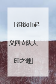 徂徕山起义四支队大印之谜