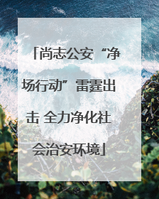 尚志公安“净场行动”雷霆出击 全力净化社会治安环境