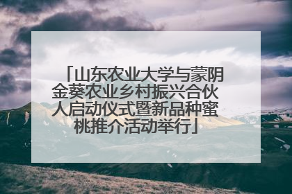 山东农业大学与蒙阴金葵农业乡村振兴合伙人启动仪式暨新品种蜜桃推介活动举行