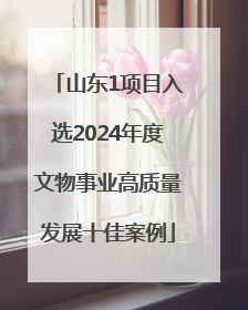 山东1项目入选2024年度文物事业高质量发展十佳案例