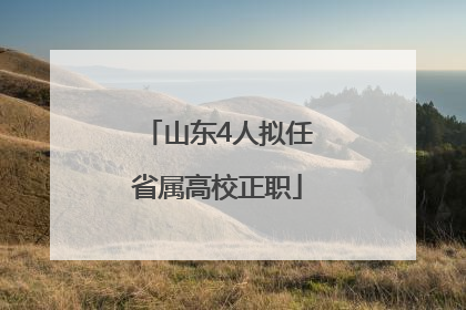 山东4人拟任省属高校正职