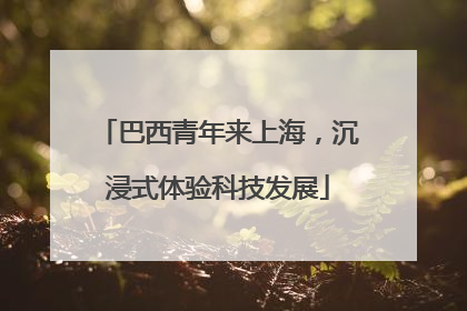 巴西青年来上海，沉浸式体验科技发展