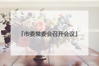 市委常委会召开会议