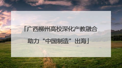 广西柳州高校深化产教融合 助力“中国制造”出海