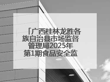 广西桂林龙胜各族自治县市场监督管理局2025年第1期食品安全监督抽检信息公告