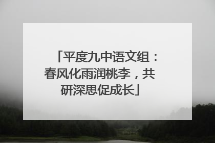 平度九中语文组：春风化雨润桃李，共研深思促成长