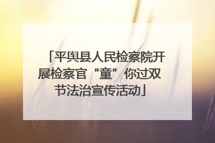 平舆县人民检察院开展检察官“童”你过双节法治宣传活动